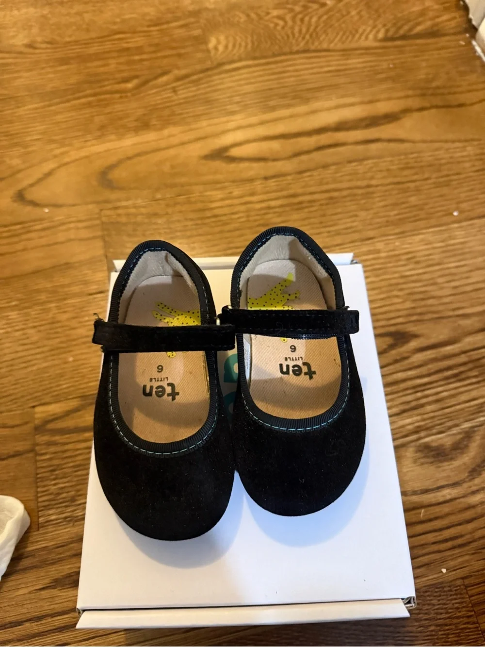 Girls Black Mary Jane Shoes with Velcro Strap